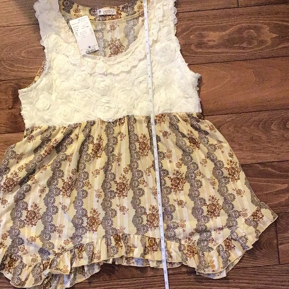 Axes Femme handkerchief hem top with embellished bodice - Picture 7 of 8